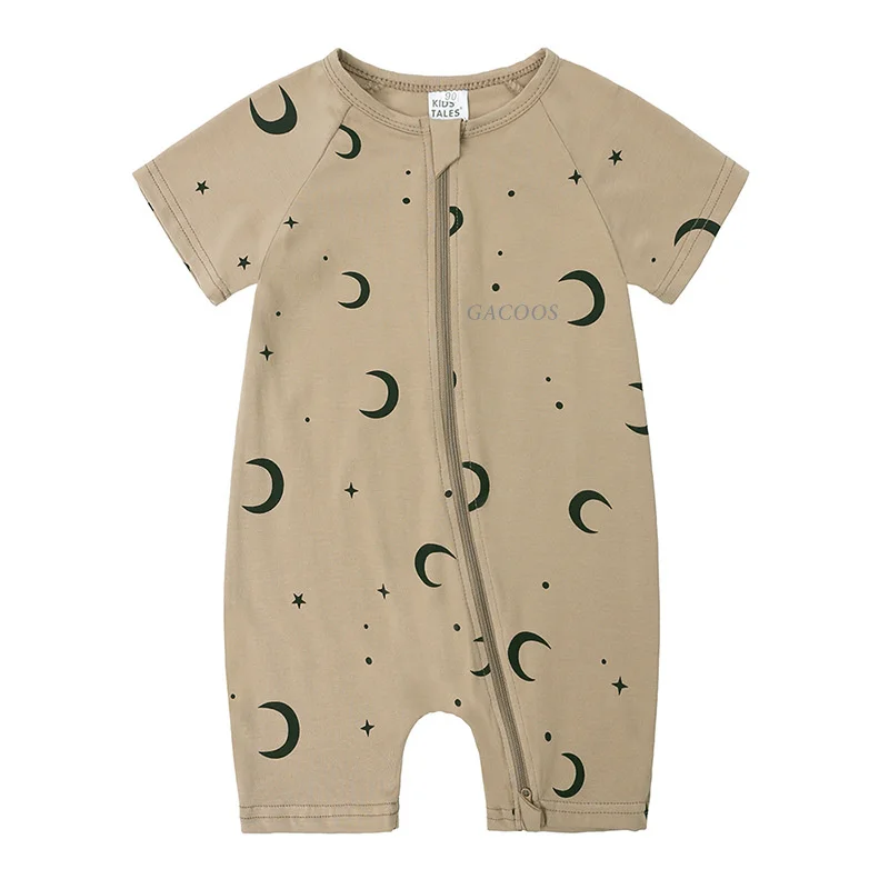 0-24 Months Baby Pajamas Cartoon Shark Oneise Newborn Romper Baby Boy Girls Jumpsuit Summer Bamboo Cotton Short-sleeved Romper - Image 5