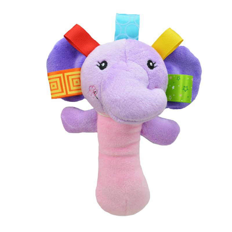 Baby's Animal Shaped Plush Rattle Toy