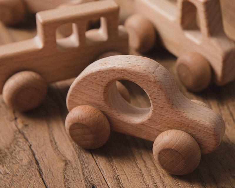 Car Shaped Wooden Baby Toy