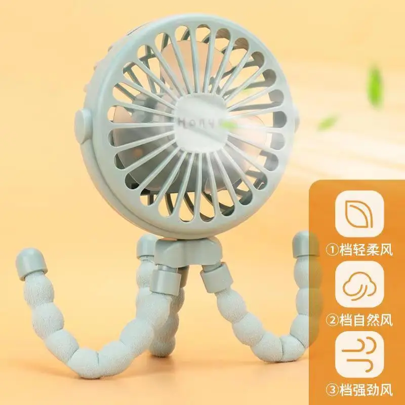Fan for Cart Stroller Fan Portable Outdoor Fan Clip On for Baby 600mAh USB Rechargeable Handheld Electric Fan for Home 3 Speeds