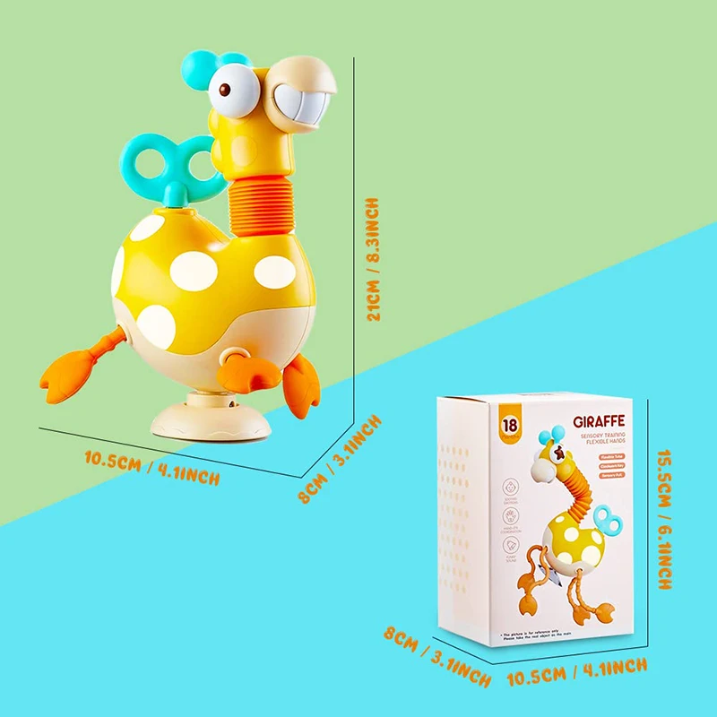 Montessori Baby Sensory Toys Silicone Pull String Activity Giraffe Toy Twisting Clockwork Neck Travel Toys for Toddlers Gifts Montessori Baby Sensory Toys Silicone Pull String Activity Giraffe Toy Twisting Clockwork Neck Travel Toys for Toddlers Gifts