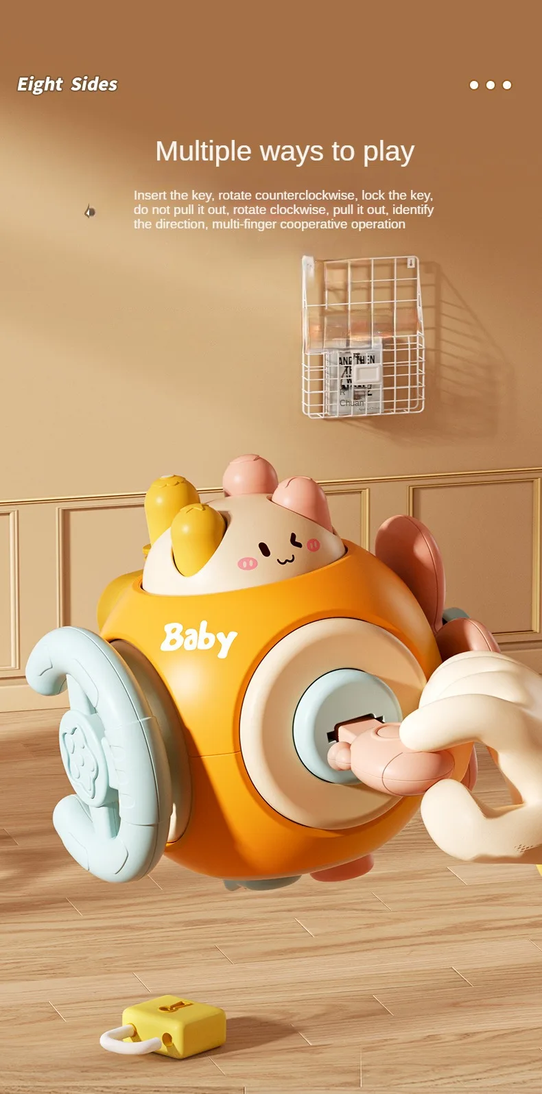 Infant Puzzle Early Education Toys Multifunctional Busy Ball for Montessori Baby Training Busy Hand Grasping Ball Baby Busy Ball