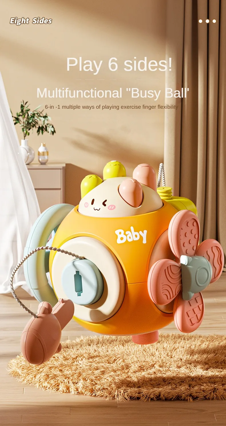 Infant Puzzle Early Education Toys Multifunctional Busy Ball for Montessori Baby Training Busy Hand Grasping Ball Baby Busy Ball