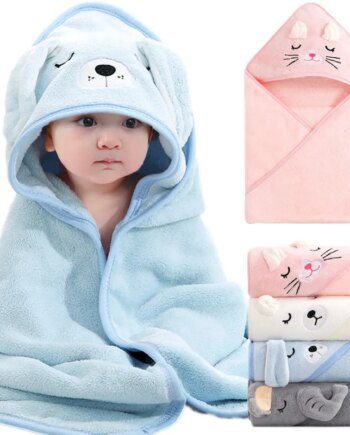 Cartoon Animal Baby Bath Towels Soft Newborn Hooded Towel Blanket Toddler Bathrobe Warm Sleeping Swaddle Wrap for Boys Girls