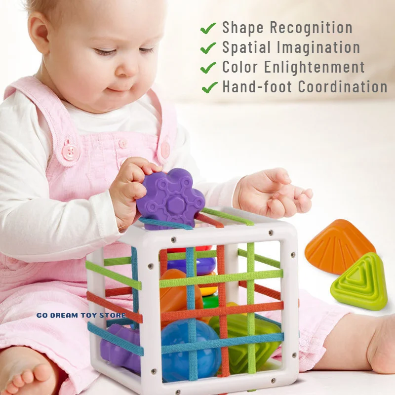 Colorful Shape Blocks Sorting Game Baby Montessori Learning Educational Toys For Children Bebe Birth 0 12 Months Gift Juguetes - Image 2