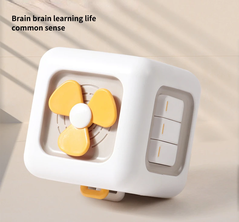 6 in 1 Montessori Cube Toys Sensory Busy Board Baby Practice Skills Drawer Cube Fidget Educational Toys for Girl Boy