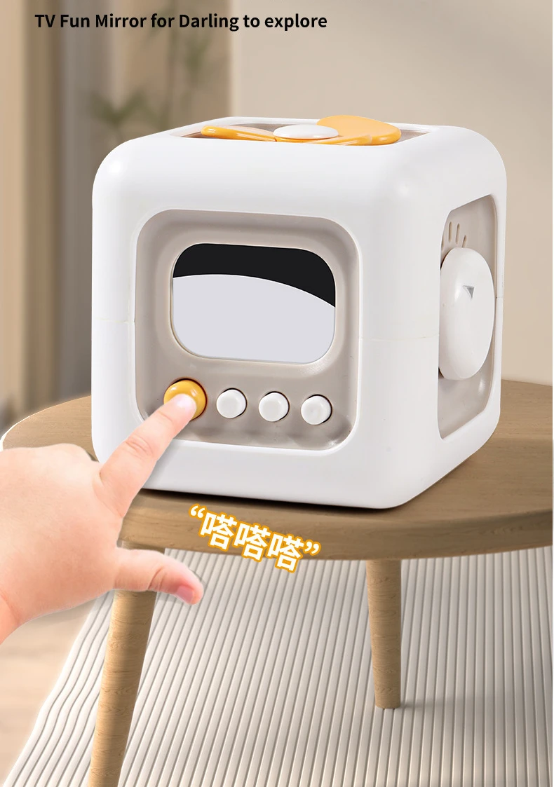 6 in 1 Montessori Cube Toys Sensory Busy Board Baby Practice Skills Drawer Cube Fidget Educational Toys for Girl Boy