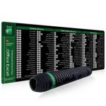 EXCO Excel Shortcuts Mouse Pad Large Extended Office Computer Desk Mat Big Keyboard Mousepad with Stitched Edge Non-Slip Base