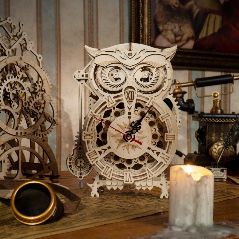 DIY 3D Owl Clock Wooden Puzzle DIY 3D Owl Clock Wooden Puzzle