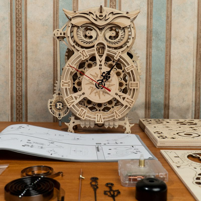 DIY 3D Owl Clock Wooden Puzzle DIY 3D Owl Clock Wooden Puzzle