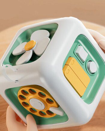 6 in 1 Montessori Educational Toys Sensory Busy Board Baby Practice Skills Drawer Cube Fidget Educational Toys for Girl Boy