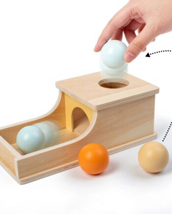 Kid Educational Toy Children Montessori Object Permanence Box Hammer Box Macaron Wooden Toys Coin Ball Textile Drum Drawer Box