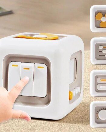 6 in 1 Busy Cube Montessori Toys Toddler Airplane Car Travel Toy Sensory Activity Busy Board Educational Learning Toys for Kids